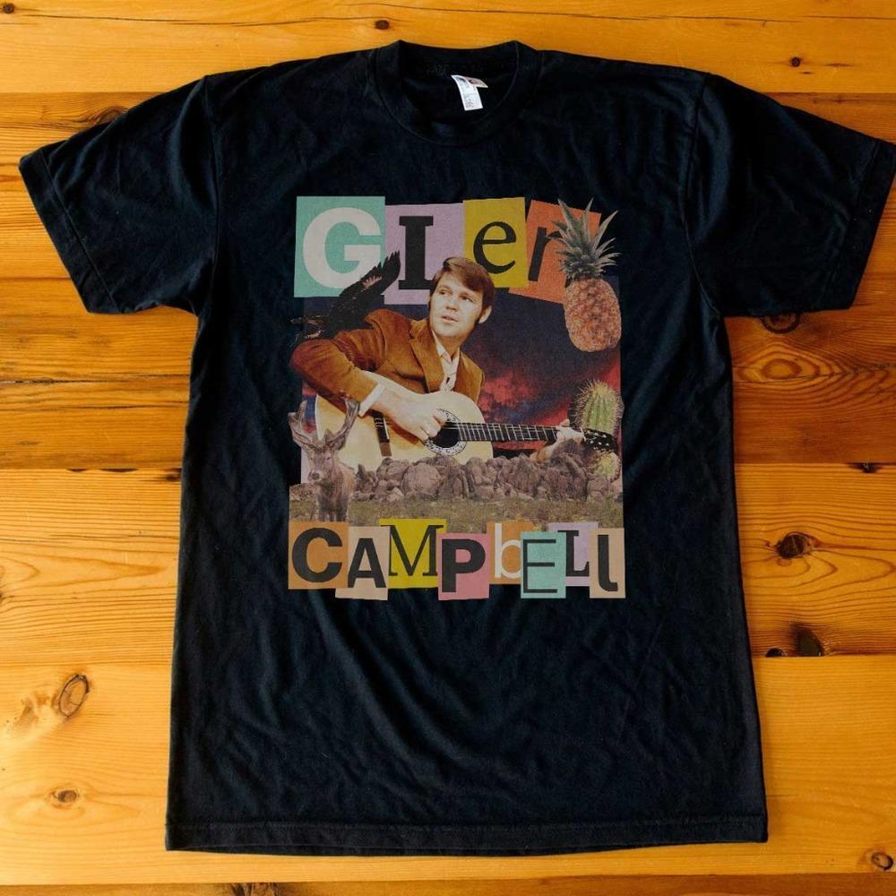Glen Campbell - Unisex Black Graphics Unisex T-shirt